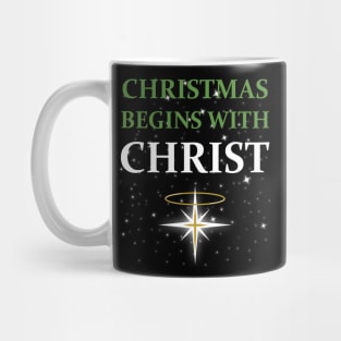 Christmas Begins With Christ Mug